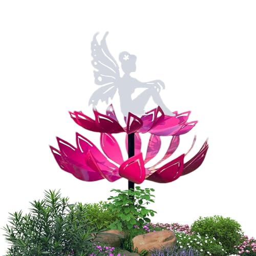 Windmühlen für Hof und Garten, märchenhafte Windmühlen für den Garten | Metal Yard Art kinetische Windmühle, wasserdichte Blumenfee, sitzend auf einer Blume, Metall-Windmühlen für den Außenbereich Windmühlen für Hof und Garten, märchenhafte Windmühlen für den Garten | Metal Yard Art kinetische Windmühle, wasserdichte Blumenfee, sitzend auf einer Blume, Metall-Windmühlen für den Außenbereich von Zvn Zojne