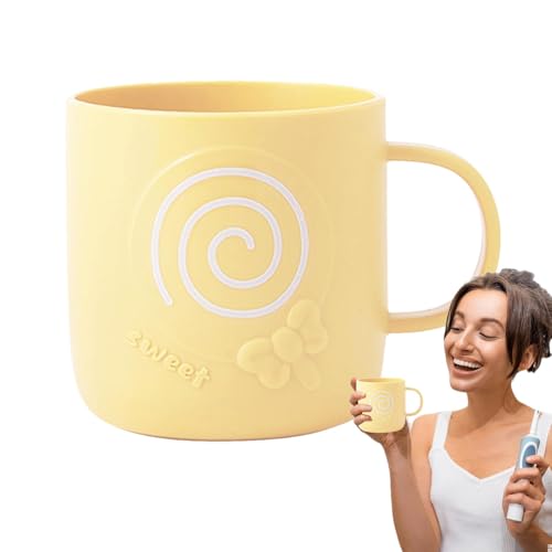 Zahnbürstenbecher für Badezimmer, kleine Badezimmer-Becher, ergonomische Mundspülbecher mit Cartoon-Motiv für Badezimmer, Zahnbürstenhalter multifo von Zvn Zojne