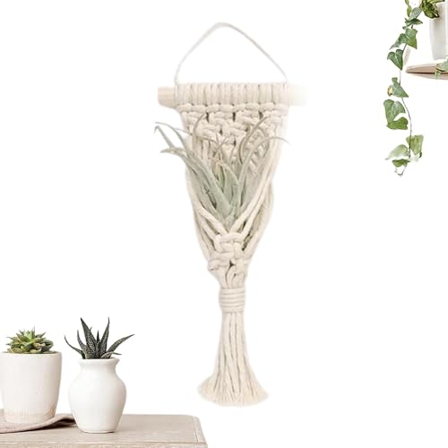 Zvn Zojne Makramee-Aufhänger, Luft-Halterungen – elegante Halterung für Luftleitungen, zum Aufhängen von Blumenkästen und einem Blumenkasten für eine entspannende Atmosphäre, einfach zu installieren. von Zvn Zojne