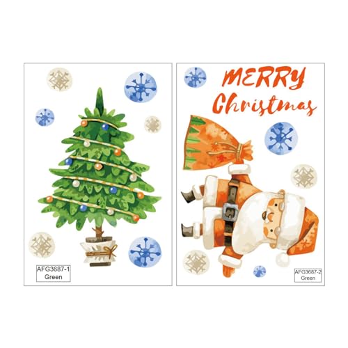 2 selbstklebende Weihnachtsmann-Wandaufkleber, einfach anzubringen und zu entfernen, hinterlässt keine Rückstände, für Kinder, Mädchen, Jungen, leuchtende Weihnachts-Wandaufkleber 2 selbstklebende Weihnachtsmann-Wandaufkleber, einfach anzubringen und zu entfernen, hinterlässt keine Rückstände, für Kinder, Mädchen, Jungen, leuchtende Weihnachts-Wandaufkleber von ZwaitL