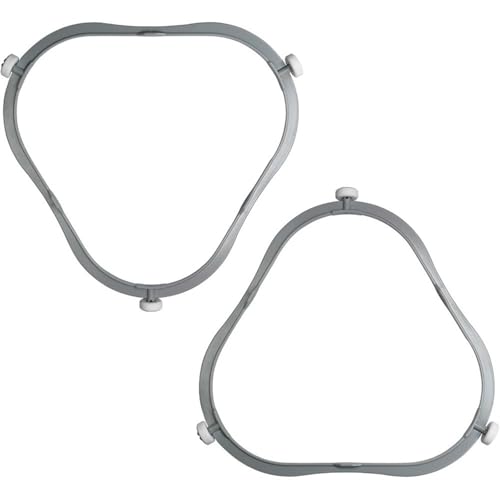 Ersatz-Mikrowellen-Glas-Tablett, unterstützt eine reibungslose Rotation und Stabilität, Mikrowellentellerringe, 2 Stück von ZwaitL