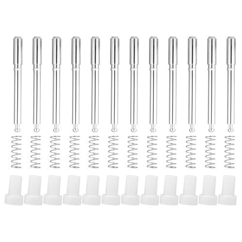 Federunterstützte Fenster-Sichtschutz-Clips, Stahl-Kolbenriegel, Siebkolbenstift-Set für sichere Installation, Fenster-Sicherheitsnadel mit Feder, 12 Stück von ZwaitL