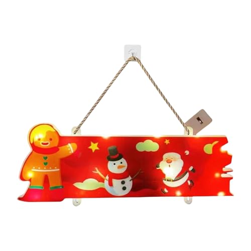 Hängeschild mit LED-Licht, Weihnachten, Tür, Fenster, Wanddekoration, Licht, Willkommen für Zuhause, Veranda, Klassenzimmer, Büro, beleuchteter Weihnachtskranz zum Aufhängen Hängeschild mit LED-Licht, Weihnachten, Tür, Fenster, Wanddekoration, Licht, Willkommen für Zuhause, Veranda, Klassenzimmer, Büro, beleuchteter Weihnachtskranz zum Aufhängen von ZwaitL