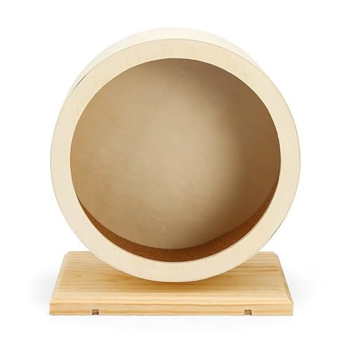 Interaktions-Holz-Hamster-Trainingsrad, Stummrolle und Basis für kleine Haustiere, fördert aktive Gesundheit, Unterhaltung, Spielzeug, Hamster, Fitnessgeräte von ZwaitL