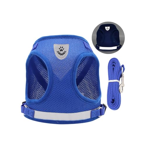 Reflektierendes Hundegeschirr, atmungsaktives Netz, Weste mit Seil für kleines, sicheres Design, Haustier, Outdoor-Wanderausrüstung, kleine Weste von ZwaitL