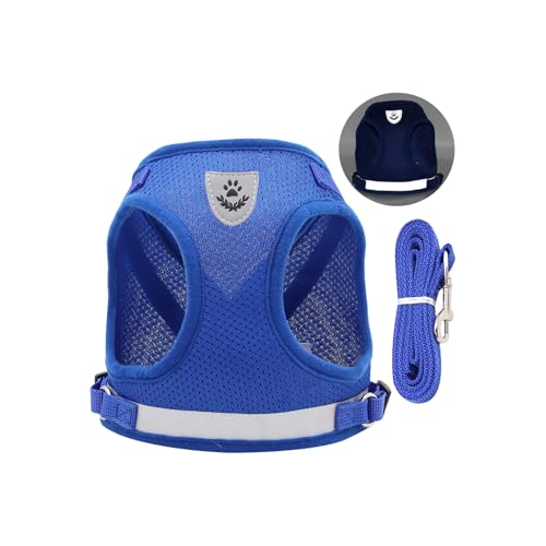 Reflektierendes Hundegeschirr, atmungsaktives Netz, Weste mit Seil für kleines, sicheres Design, Haustier, Outdoor-Wanderausrüstung, kleine Weste von ZwaitL