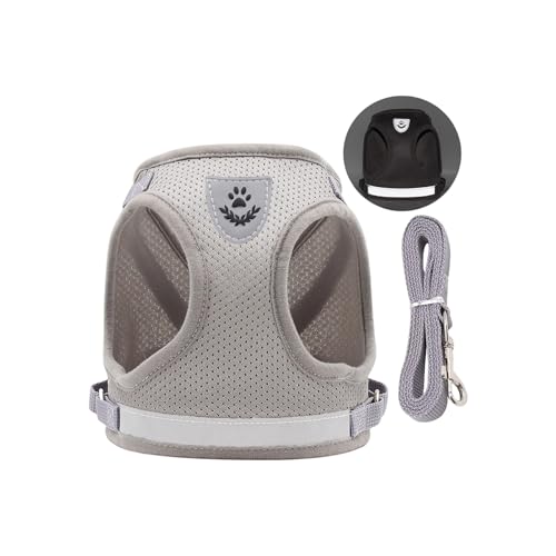 Reflektierendes Hundegeschirr, atmungsaktives Netz, Weste mit Seil für kleines, sicheres Design, Haustier, Outdoor-Wanderausrüstung, kleine Weste von ZwaitL
