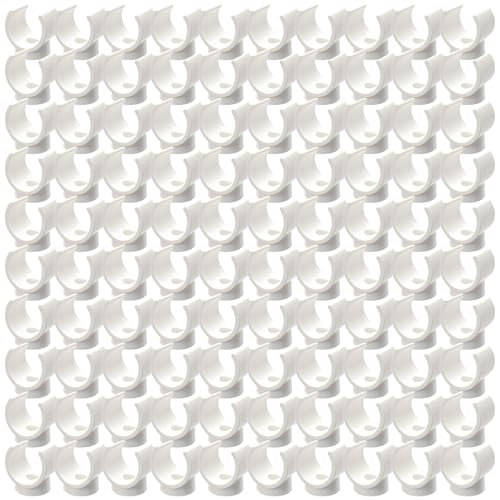 U-förmige Rohrschellen, Rohrbefestigung, Schlauchhalter, robuste Rohre, Klemmen, Aufhänger, einfach zu bedienen, für PVC-Wasserrohre und Schläuche, 100 Stück von ZwaitL