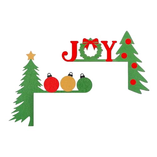 ZwaitL 2 Stück Holz-Türaufsätze, Weihnachtsdekoration für Fenster und Wand, Türrahmen, Schild, Schrankknauf, Ornament, Weihnachtsfeier, Ornament ZwaitL 2 Stück Holz-Türaufsätze, Weihnachtsdekoration für Fenster und Wand, Türrahmen, Schild, Schrankknauf, Ornament, Weihnachtsfeier, Ornament von ZwaitL