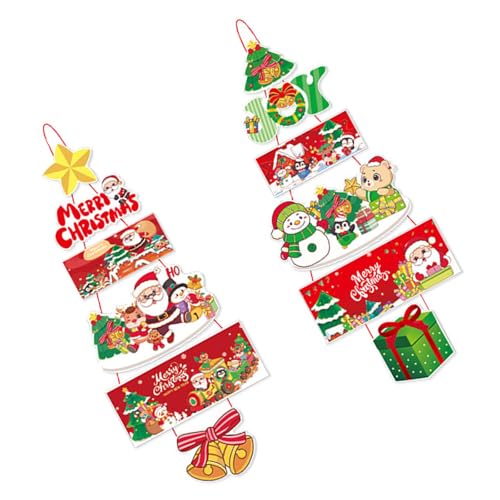 ZwaitL 2 Stück Weihnachtstürdekorationen, helle Farbe, benutzerfreundliche Tür-Hängedekoration für drinnen und draußen, Weihnachtsdekoration ZwaitL 2 Stück Weihnachtstürdekorationen, helle Farbe, benutzerfreundliche Tür-Hängedekoration für drinnen und draußen, Weihnachtsdekoration von ZwaitL