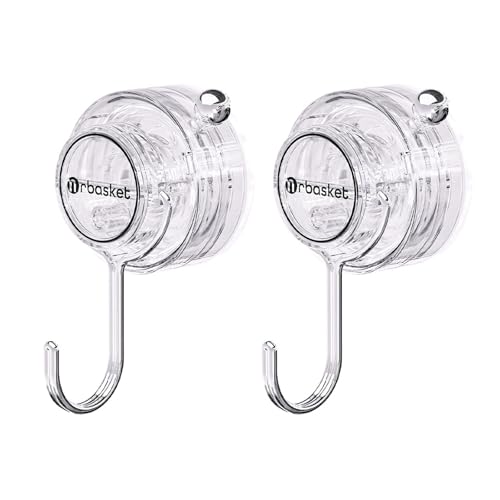 ZwaitL 2 x Saugnapf-Clip-Halter, transparente Aufhängelösung, tragbar, für Haushalt, Badezimmer, Fenster, Display, Organisation, rostfreie Haken von ZwaitL