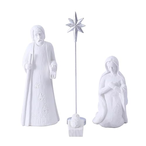 ZwaitL Festliche Weihnachtsdekoration, Heimdekoration, handbemalt, religiöse Krippe, Statue für Weihnachten, Vitrine, Urlaubsdekoration ZwaitL Festliche Weihnachtsdekoration, Heimdekoration, handbemalt, religiöse Krippe, Statue für Weihnachten, Vitrine, Urlaubsdekoration von ZwaitL