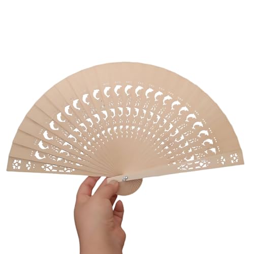 ZwaitL Handventilator aus Holz, dekorativer Handfächer, faltbar, für Hochzeiten, Partys, Dekorationen, Fotografie-Requisiten, faltbares Holz von ZwaitL