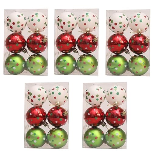 ZwaitL Holiday Collections Weihnachtsbaumschmuck, Weihnachtskugel, Ornament-Set, bemalt, Festival-Designs, Kugel für Ferienhaus, Festival, Zubehör ZwaitL Holiday Collections Weihnachtsbaumschmuck, Weihnachtskugel, Ornament-Set, bemalt, Festival-Designs, Kugel für Ferienhaus, Festival, Zubehör von ZwaitL