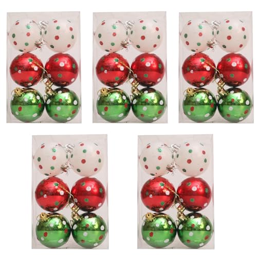 ZwaitL Holiday Collections Weihnachtsbaumschmuck, Weihnachtskugel, Ornament-Set, bemalt, Festival-Designs, Kugel für Ferienhaus, Festival, Zubehör ZwaitL Holiday Collections Weihnachtsbaumschmuck, Weihnachtskugel, Ornament-Set, bemalt, Festival-Designs, Kugel für Ferienhaus, Festival, Zubehör von ZwaitL