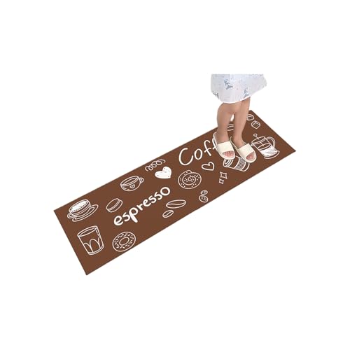 ZwaitL Küchenmatte, ölbeständig und rutschfest, Polyester-Teppich erhöht den Komfort und die ölbeständige Bodenmatte von ZwaitL