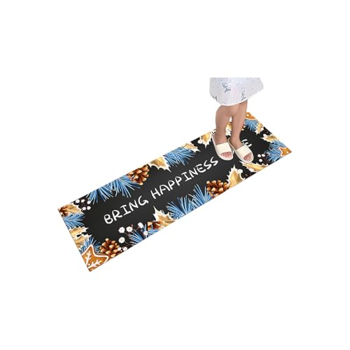 ZwaitL Küchenmatte, ölbeständig und rutschfest, Polyester-Teppich erhöht den Komfort und die ölbeständige Bodenmatte von ZwaitL