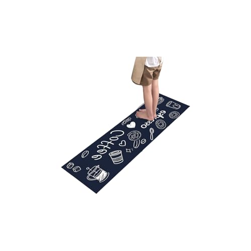ZwaitL Küchenmatte, ölbeständig und rutschfest, Polyester-Teppich erhöht den Komfort und die ölbeständige Bodenmatte von ZwaitL