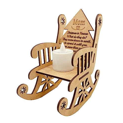 ZwaitL Nützliche Ornamente, farbecht, feste Struktur, exquisites Weihnachts-Schaukelstuhl-Modell mit dekorativem Licht, 2 x Holzornamente, einfache Montage, Heimdekoration, Miniatur ZwaitL Nützliche Ornamente, farbecht, feste Struktur, exquisites Weihnachts-Schaukelstuhl-Modell mit dekorativem Licht, 2 x Holzornamente, einfache Montage, Heimdekoration, Miniatur von ZwaitL