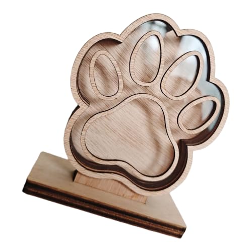 ZwaitL Personalisierbare Holzkiste für Tierfelle, für Hunde und Katzen, Haare, Andenken zur Personalisierung von Tierliebhabern, Heimdekoration, personalisierbare Gedenkbox von ZwaitL