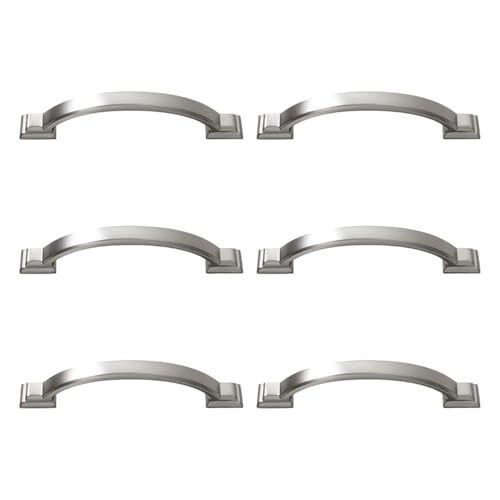 ZwaitL Schubladengriffe, ergonomischer Griff, verschleißfest, Möbelgriffe, Werkzeug, einfache Installation für Küchenschränke, Kleiderschränke, robuste Schrankgriffe, 6 Stück von ZwaitL