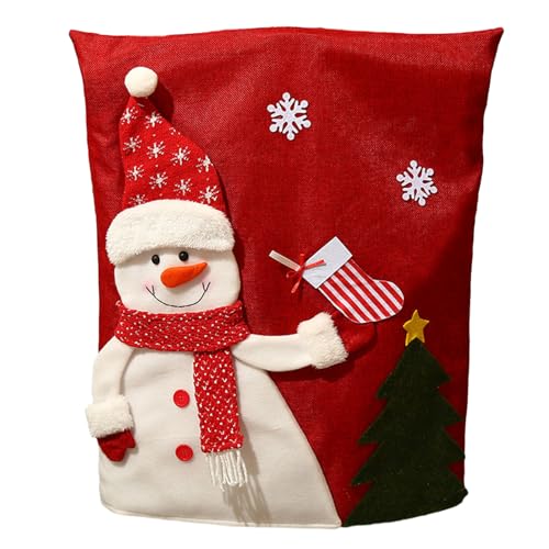 ZwaitL Stuhlbezug mit Weihnachtsmotiv, Cartoon-Weihnachtsmann, Schneemann, Dekoration, Ornament, 2024, Neujahr, Urlaub, Heimdekoration, Weihnachtsabdeckung ZwaitL Stuhlbezug mit Weihnachtsmotiv, Cartoon-Weihnachtsmann, Schneemann, Dekoration, Ornament, 2024, Neujahr, Urlaub, Heimdekoration, Weihnachtsabdeckung von ZwaitL
