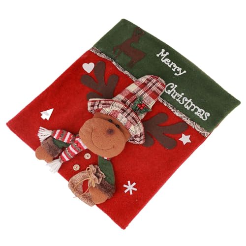 ZwaitL Stuhlhusse mit Weihnachtsmotiv, Cartoon-Weihnachtsmann, Schneemann, für Neujahr, Urlaub, Restaurant, Dekoration, 1 Stück ZwaitL Stuhlhusse mit Weihnachtsmotiv, Cartoon-Weihnachtsmann, Schneemann, für Neujahr, Urlaub, Restaurant, Dekoration, 1 Stück von ZwaitL
