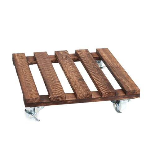 ZwaitL Verrottungsbeständiges Blumentopf-Tablett mit 360-Grad-Drehrollen für den Außenbereich, Garten, Aufbewahrungsplattform, robuste Mobilität, dekorativer Holz-Pflanzgefäß mit Mobilität ZwaitL Verrottungsbeständiges Blumentopf-Tablett mit 360-Grad-Drehrollen für den Außenbereich, Garten, Aufbewahrungsplattform, robuste Mobilität, dekorativer Holz-Pflanzgefäß mit Mobilität von ZwaitL