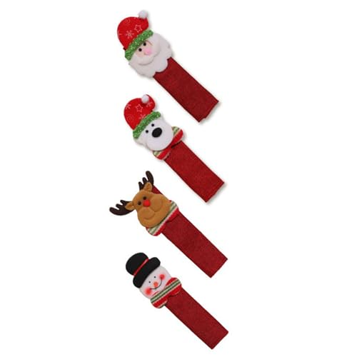 ZwaitL Weihnachtliche Kühlschrank-Griffhülsen, 4 Stück, wiederverwendbar, Küchengeräte, Dekoration für Familienfeiern, wiederverwendbare Stoff-Türgriffabdeckungen für Urlaub ZwaitL Weihnachtliche Kühlschrank-Griffhülsen, 4 Stück, wiederverwendbar, Küchengeräte, Dekoration für Familienfeiern, wiederverwendbare Stoff-Türgriffabdeckungen für Urlaub von ZwaitL