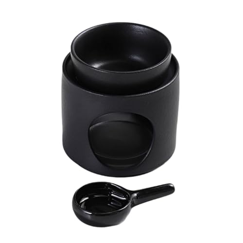 Zylinder-Keramik-Duftlampe für ätherische Öle, Aromatherapien, Lampe, Düfte Diffusor mit abnehmbarer Schale, Teelicht, Löffel, Set, Aromatherapie-Diffusor von ZwaitL