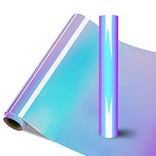 Holografische Vinylfolie Plotter Selbstklebend-Permanente holografische Vinylrolle 30.5 x180cm für Cricut und Silhouette Cameo, Angewandt in Basteln und kreativen Arbeiten und Heimdekoration(Opalweiß) von Zwanzer