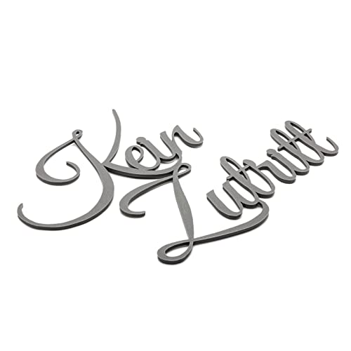 Kein Zutritt Türschild Schriftzug Firma Name Wandschild Selbstklebend Grau von Zwayve