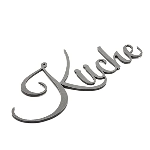 Küche Türschild Schriftzug Firma Name Wandschild Selbstklebend Grau von Zwayve