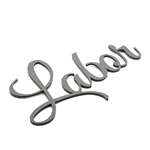 Labor Türschild Schriftzug Firma Name Wandschild Selbstklebend Grau von Zwayve
