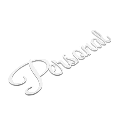 Zwayve Personal Türschild Schriftzug Firma Name Wandschild Selbstklebend Weiß von Zwayve