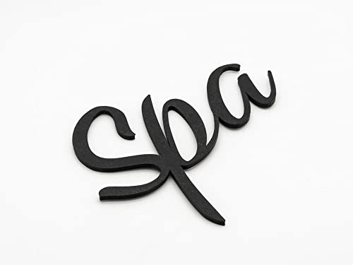 Spa Türschild Schriftzug Name Selbstklebend Zimmer Raum Wort Schriftzüge Schwarz von Zwayve