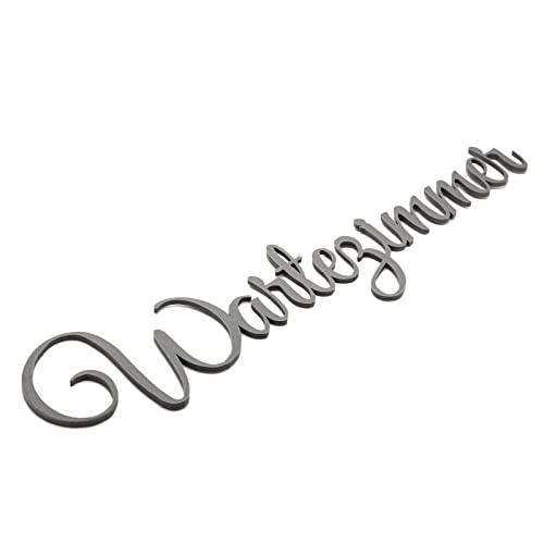Wartezimmer Türschild Schriftzug Firma Name Wandschild Selbstklebend Grau von Zwayve