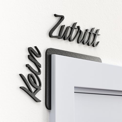 Zwayve Modernes Tür Rahmen Schild Office | Beschriftung Kein Zutritt | Selbstklebend | Wanddeko für Firmen und Arbeitsräume von Zwayve