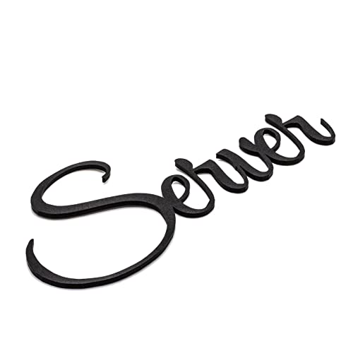 Zwayve Server Türschild Schriftzug Firma Name Wandschild Selbstklebend Schwarz von Zwayve