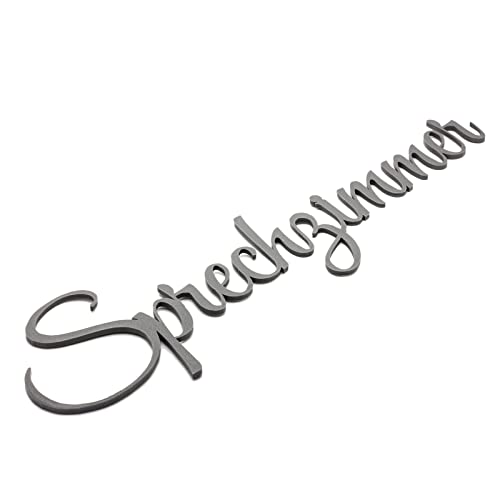 Zwayve Sprechzimmer Türschild Schriftzug Firma Name Wandschild Selbstklebend Grau von Zwayve