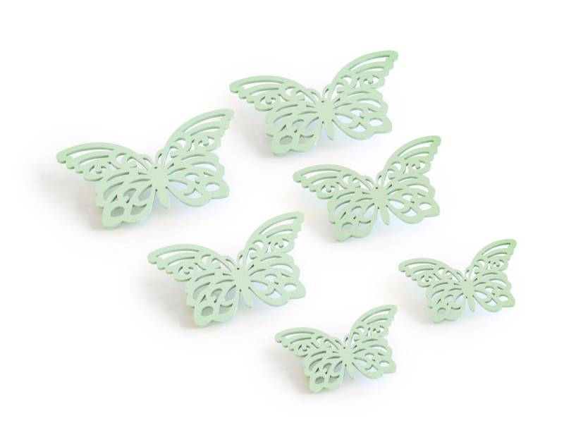 Zwayve Wanddekoobjekt 6x Schmetterling Wanddeko Tür Dekoration Bunt Zimmer Deko Set von Zwayve
