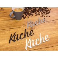 Küche Türschild 3D Schriftzüge Zimmer Selbstklebend von ZwayveDesign