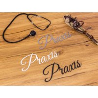 Praxis Türschild Schriftzug Name 3D Wandschild Selbstklebend Praxis Türschild Schriftzug Name 3D Wandschild Selbstklebend von ZwayveDesign