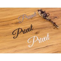 Privat Türschild Schriftzug Name 3D Wandschild Selbstklebend Privat Türschild Schriftzug Name 3D Wandschild Selbstklebend von ZwayveDesign