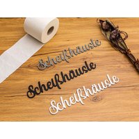 Scheißhäusle Türschild Wc Toiletten Klo 3D Schriftzüge Gästetoilette Toilettenschild Selbstklebend Scheißhäusle Türschild Wc Toiletten Klo 3D Schriftzüge Gästetoilette Toilettenschild Selbstklebend von ZwayveDesign