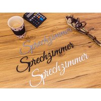 Sprechzimmer Türschild Schriftzug Name 3D Wandschild Selbstklebend Sprechzimmer Türschild Schriftzug Name 3D Wandschild Selbstklebend von ZwayveDesign