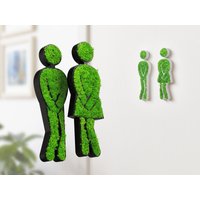 Wc Moosschild Set Mann & Frau Lustig Toiletten Schild | Nachhaltige Wc-Beschilderung in Schwarz Oder Weiß Perfekte Deko Für Badezimmer von ZwayveDesign