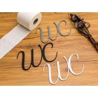 Wc Türschild Klo Schild Toiletten 3D Schriftzüge Gästetoilette Toilettenschild Selbstklebend Wc Türschild Klo Schild Toiletten 3D Schriftzüge Gästetoilette Toilettenschild Selbstklebend von ZwayveDesign