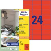 Zweckform Avery-3448 Universal-Etiketten 70 x 37mm Papier Rot 2400 St. Permanent haftend Tintenstrah Zweckform Avery-3448 Universal-Etiketten 70 x 37mm Papier Rot 2400 St. Permanent haftend Tintenstrah von Avery-Zweckform