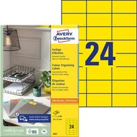 Zweckform Avery-3451 Universal-Etiketten 70 x 37mm Papier Gelb 2400 St. Permanent haftend Tintenstra Zweckform Avery-3451 Universal-Etiketten 70 x 37mm Papier Gelb 2400 St. Permanent haftend Tintenstra von Avery-Zweckform